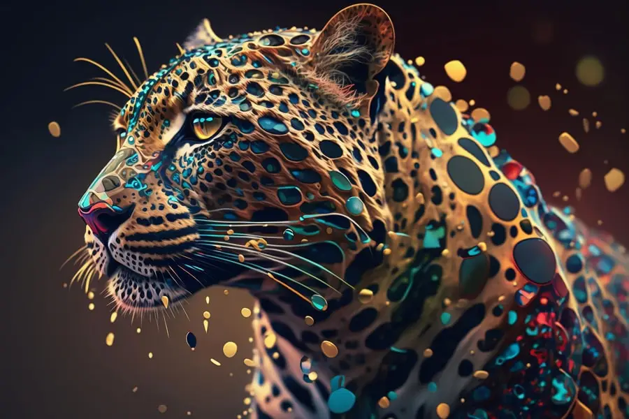 Leopard artificial intelligence stock image