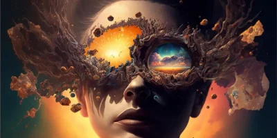 Surreal artificial intelligence stock image