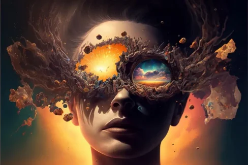 Surreal artificial intelligence stock image