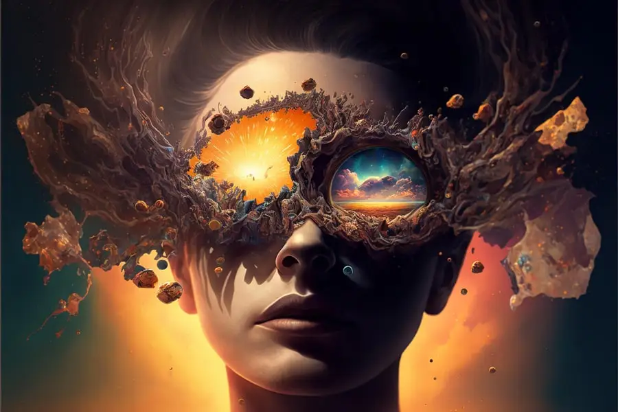Surreal artificial intelligence stock image