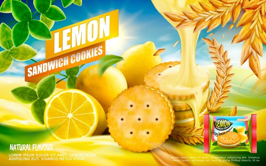 Lemon biscuit open layer design