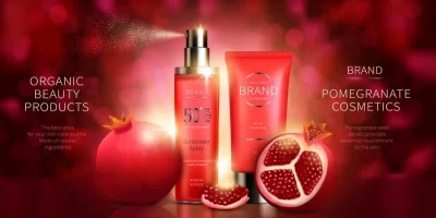 Pomegranate cream open layer design