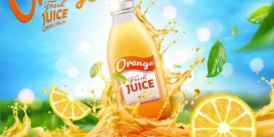 Open layer design of orange drink