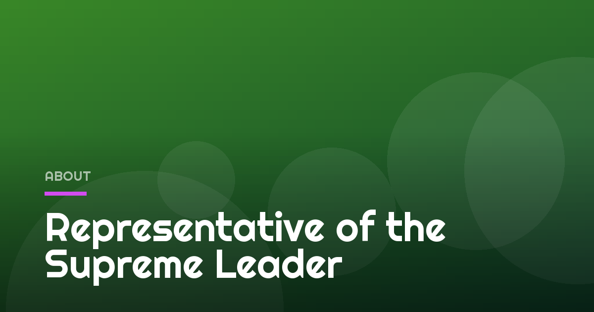 Representative of the Supreme Leader