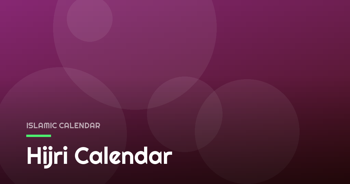 Hijri Calendar