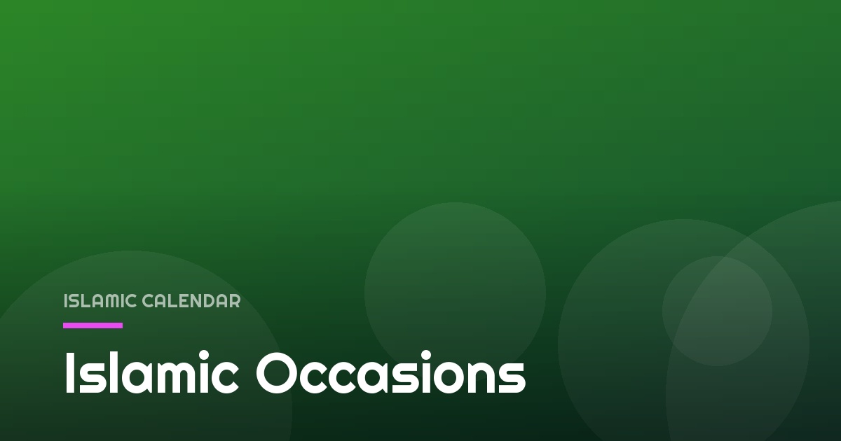 Islamic Occasions