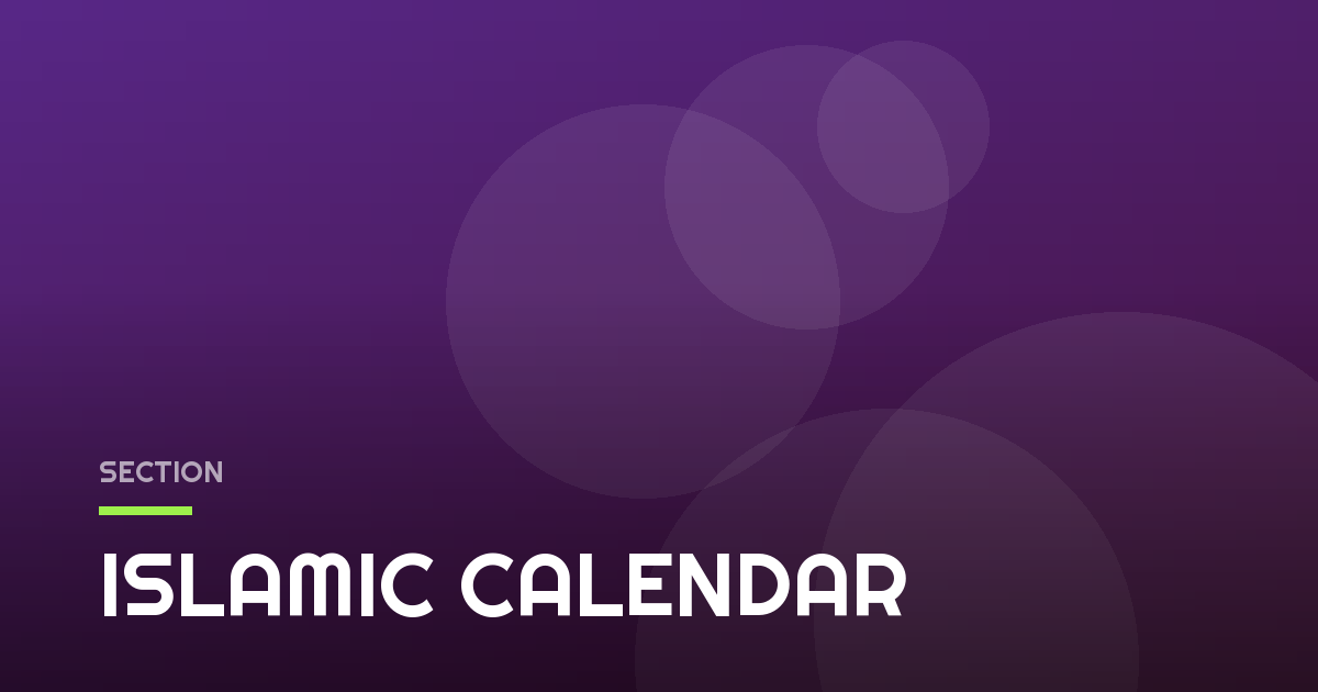 ISLAMIC CALENDAR
