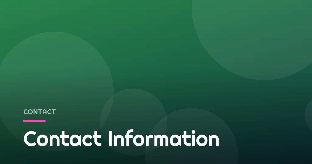Contact Information