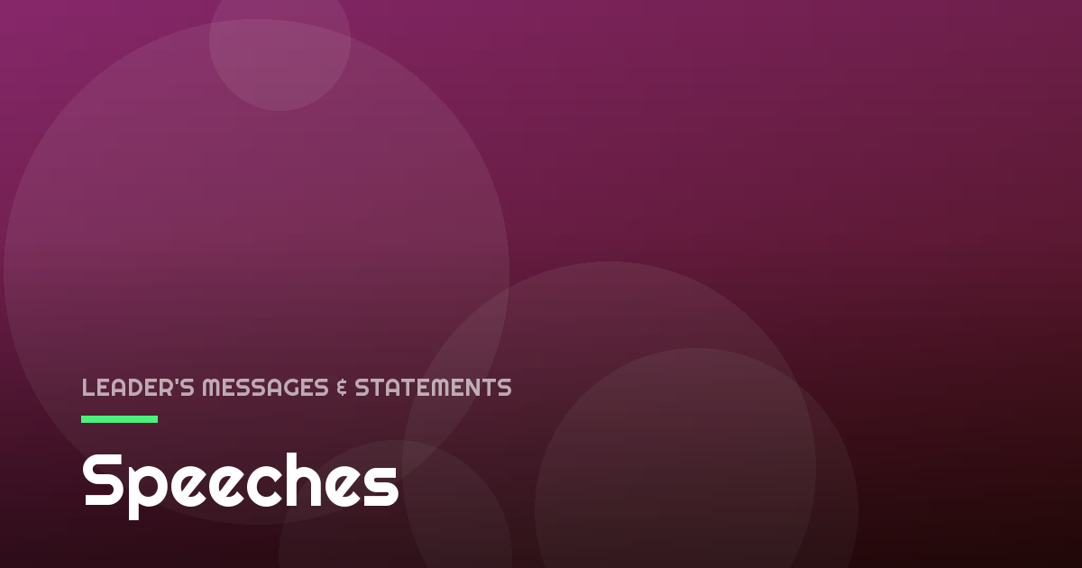 Speeches