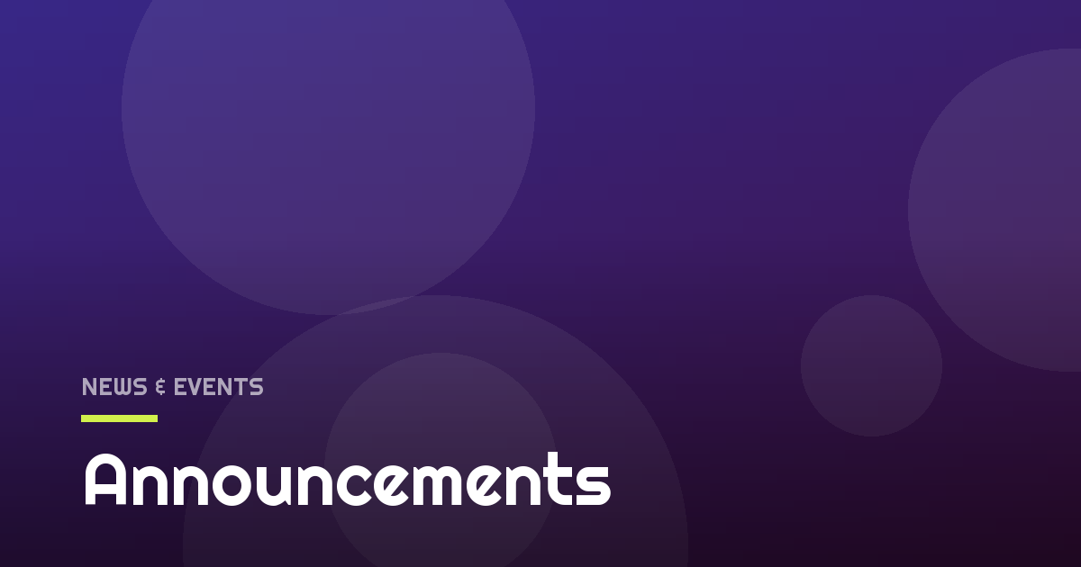 Announcements