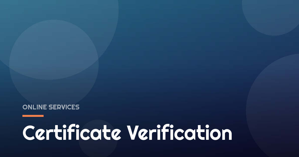 Certificate Verification