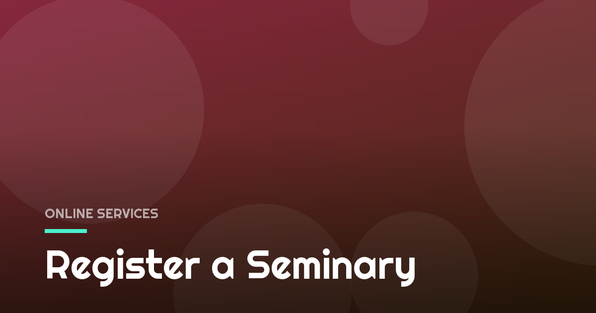Register a Seminary