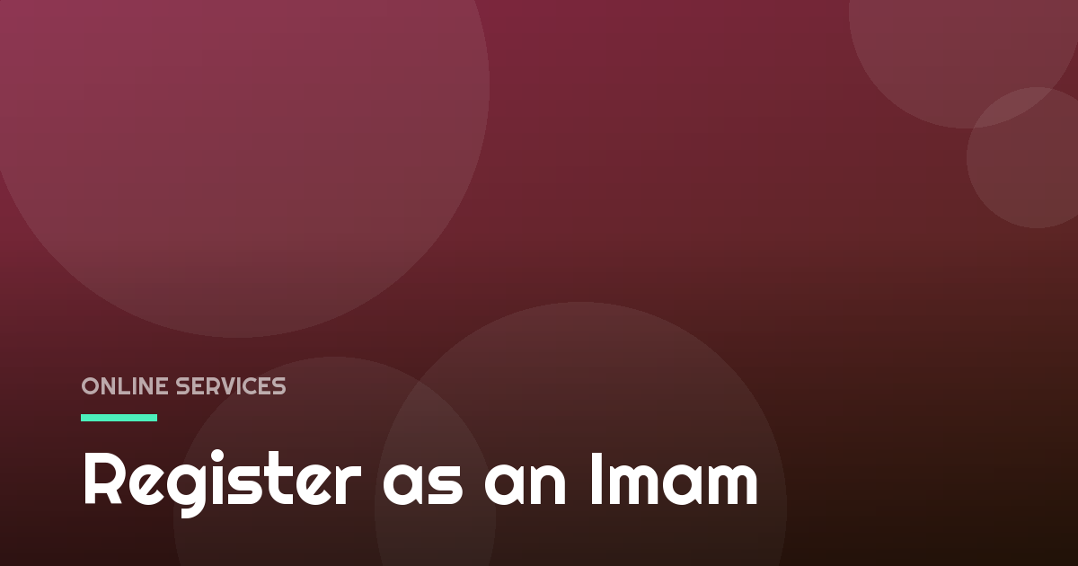 Register as an Imam