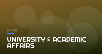 UNIVERSITY & ACADEMIC AFFAIRS