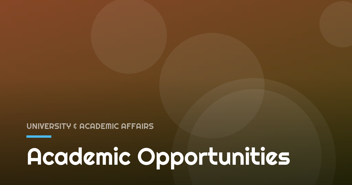 Academic Opportunities